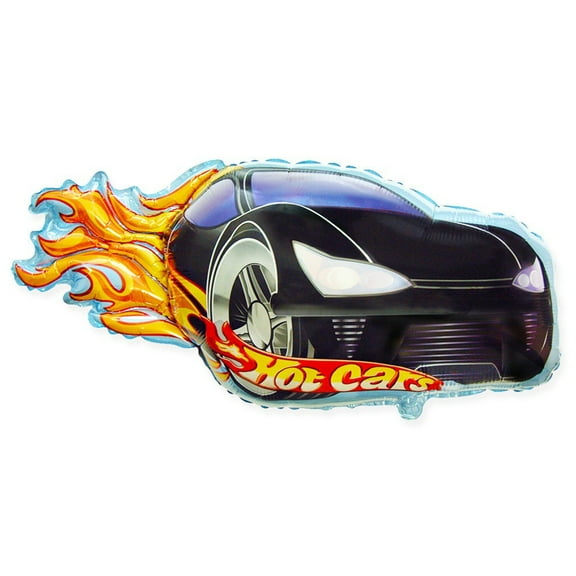 31 inch Hot Car - Black Foil Mylar Balloon - Party Supplies Decorations