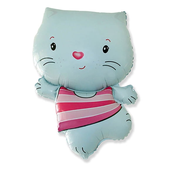 31 inch Little Cat - Blue Foil Mylar Balloon - Party Supplies Decorations