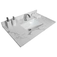 thumbnail image 1 of 31 - inch engineered stone vanity top with undermount sink and single faucet hole for bathroom styling matching light and dark cabinets, 1 of 4