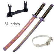 31 inches Wooden Blade Sword Kokushibou with White Belt and Holder