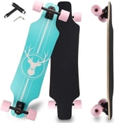 31 Inch Longboard Skateboard Complete Cruiser with T-Tool for Cruising and Carving Deer