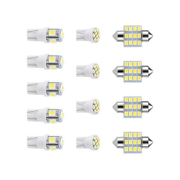 31 mm T10 Festoon LED Interior Dome Map LED Lights License Plate Trunk Side Positioning Light Bulb, White - 13 Piece