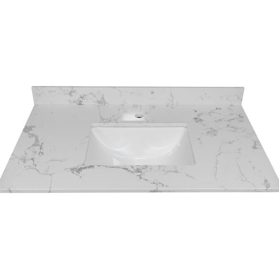 31 - wide engineered stone - pre - sealed for protection - standard bathroom cabinet - classic style & easy install