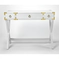 thumbnail image 1 of 31 x 40.25 x 22 in. Glossy White Writing Desk, 1 of 1