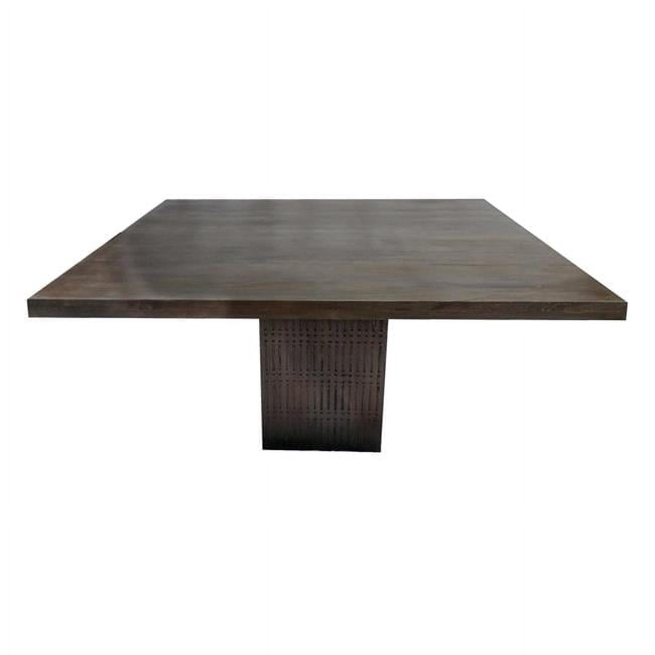 31 x 72 x 72 in. Antique Brown Square Solid Wood Dining Table - Walmart.com