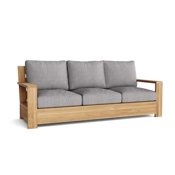 31 x 87.5 x 32 in. Madera Deep Seating Sofa with Natural Smooth Well Sanded