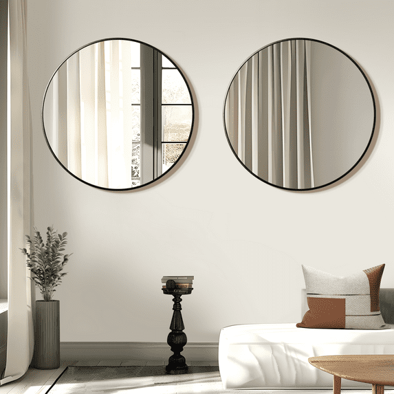 MAYEERTY 31"x31" Wall Mounted Vanity Mirror Modern Bathroom Vanity Mirror for Bedroom