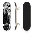 thumbnail image 1 of 31"x8" Dark Gothic Creepy Dark Moody Aesthetic Complete Skateboards for Beginners, Double Kick 7 Ply Maple Deck Skateboard with Wheels, Gifts for Kids Teens, 1 of 8