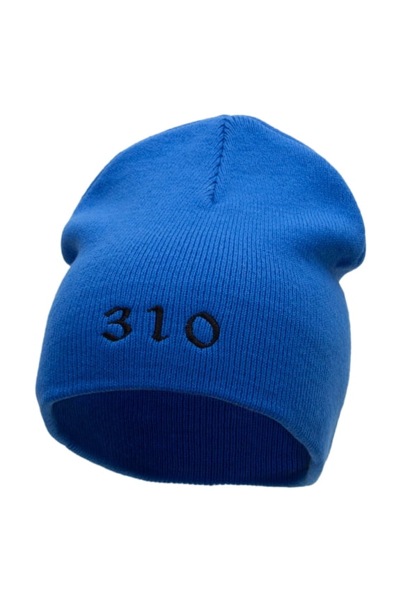 310 Embroidered 8 inch Acrylic Short Blank Beanie - Royal OSFM