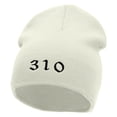 thumbnail image 1 of 310 Embroidered 8 inch Acrylic Short Blank Beanie - White OSFM, 1 of 5