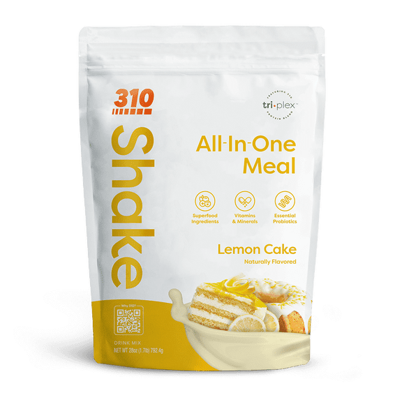 310 Nutrition All-In-One Meal Shake, Lemon Cake Shake, 28 servings