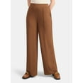 thumbnail image 1 of Time and Tru Women's Knit Wide Leg Pants, Sizes XS-XXXL, 1 of 5