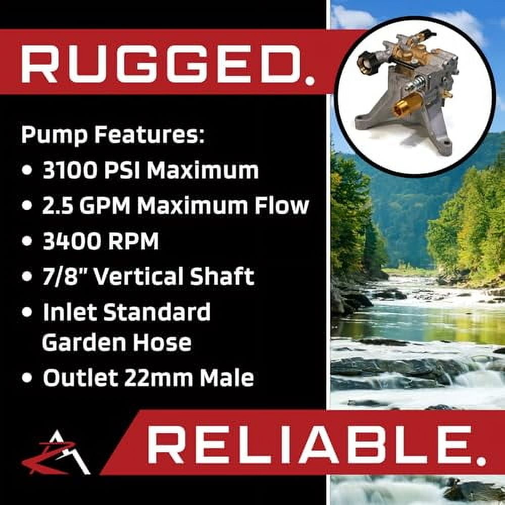 3100 PSI Upgraded POWER PRESSURE WASHER WATER PUMP PS80943 PS80946 ...