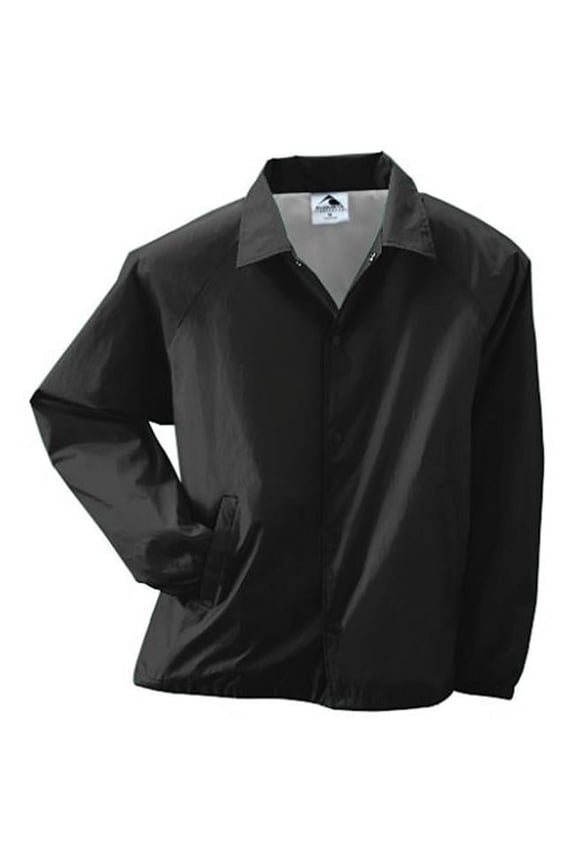 3100A Adult Nylon Coaches Jacket - Black - 3X - Water-Resistant