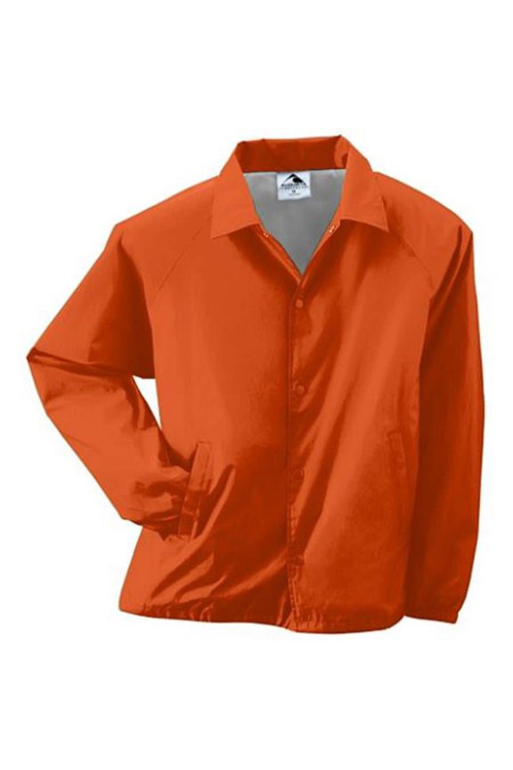 3100A Adult Nylon Coachs Jacket, Orange - 3X