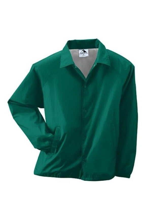 3100A Adult Nylon Coachs Jacket, Dark Green - 3X