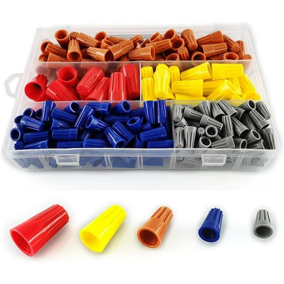 310PCS Electrical Wire Cap Connectors Nuts Kit Within 70PCS Orange P3 Type Small,Screw on Terminals Assortment Set quick disconnect