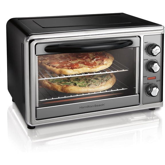 31107D Convection Countertop Toaster Oven with Rotisserie, Extra-Large, Black and Stainless