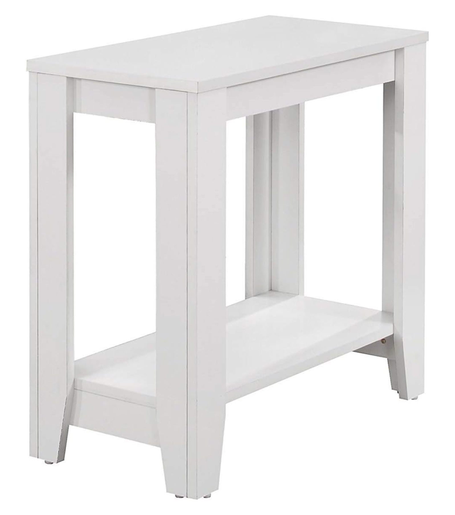 3117, Side, End, Nightstand, Lamp, Living Room, Bedroom, Laminate, White, Transitional Accent Table, 23.75" L x 11.75" W x 22" H