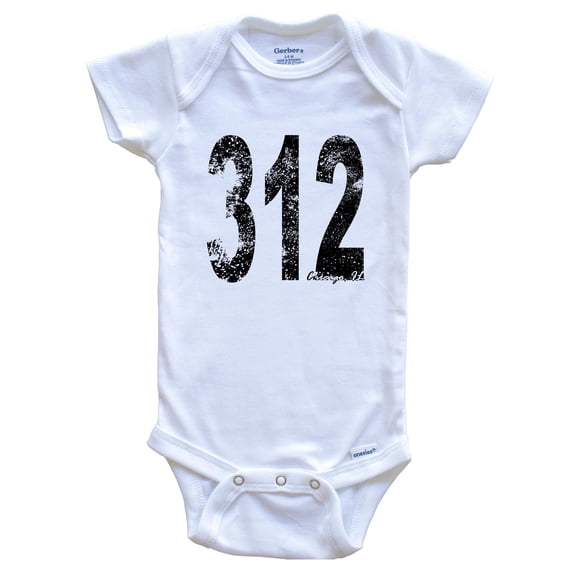 312 Chicago Illinois Area Code Baby Bodysuit - One Piece Baby Bodysuit, 0-3 Months White