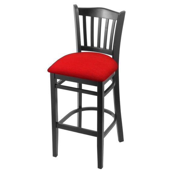 3120 25" Counter Stool with Black Finish and Canter Red Seat