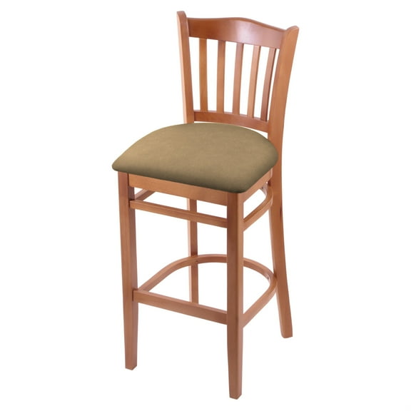 3120 30" Bar Stool with Medium Finish and Canter Sand Seat
