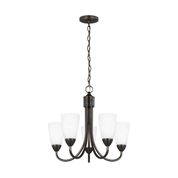 3120205EN3-710-Generation Lighting-Sea Gull Lighting-Seville-75W Five Light Chandelier-Bronze Finish-LED Lamping Type   -Traditional Installation
