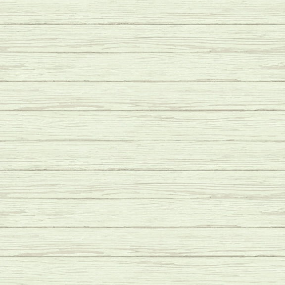 3122-11214 Ozma Wood Plank Wallpaper with Woodgrain Distressed Detailing in Sage Green Neutral Colors Farmhouse Style Prepasted Acrylic Coated Paper