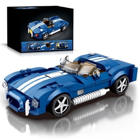 312PCS Blue Sport Car Building Block Set Creative City Vehicle Diy Car Model Bricks Desktop Display Toys For Kids Holiday Gifts