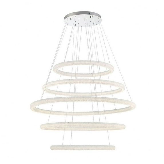 43928-019 Eurofase Lighting Sassi - 312W 1 Led 5-Tier Chandelier In Trasitional And Traditional Style-2.75 Inches Tall And 60 Inches Wide