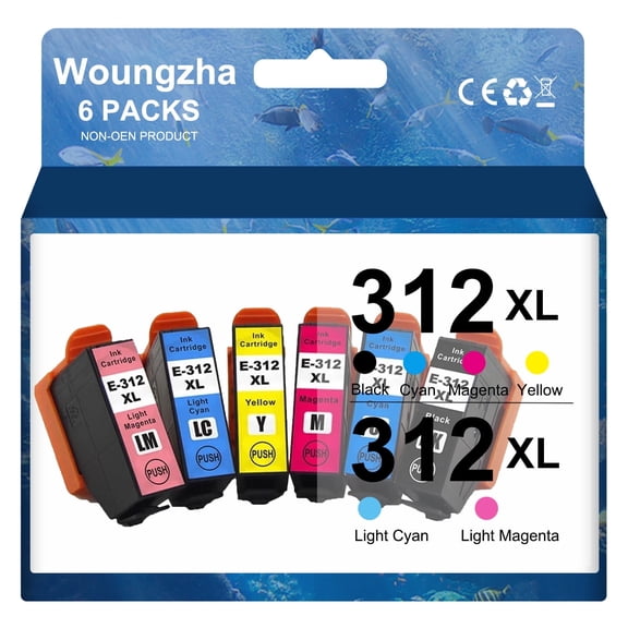 312XL High Yield Ink Cartridges Combo Pack Compatible Replacement for 312 XL 312XL Ink Cartridge with Expression Photo XP-8500 XP-8600 XP-8700 XP-15000 Printer