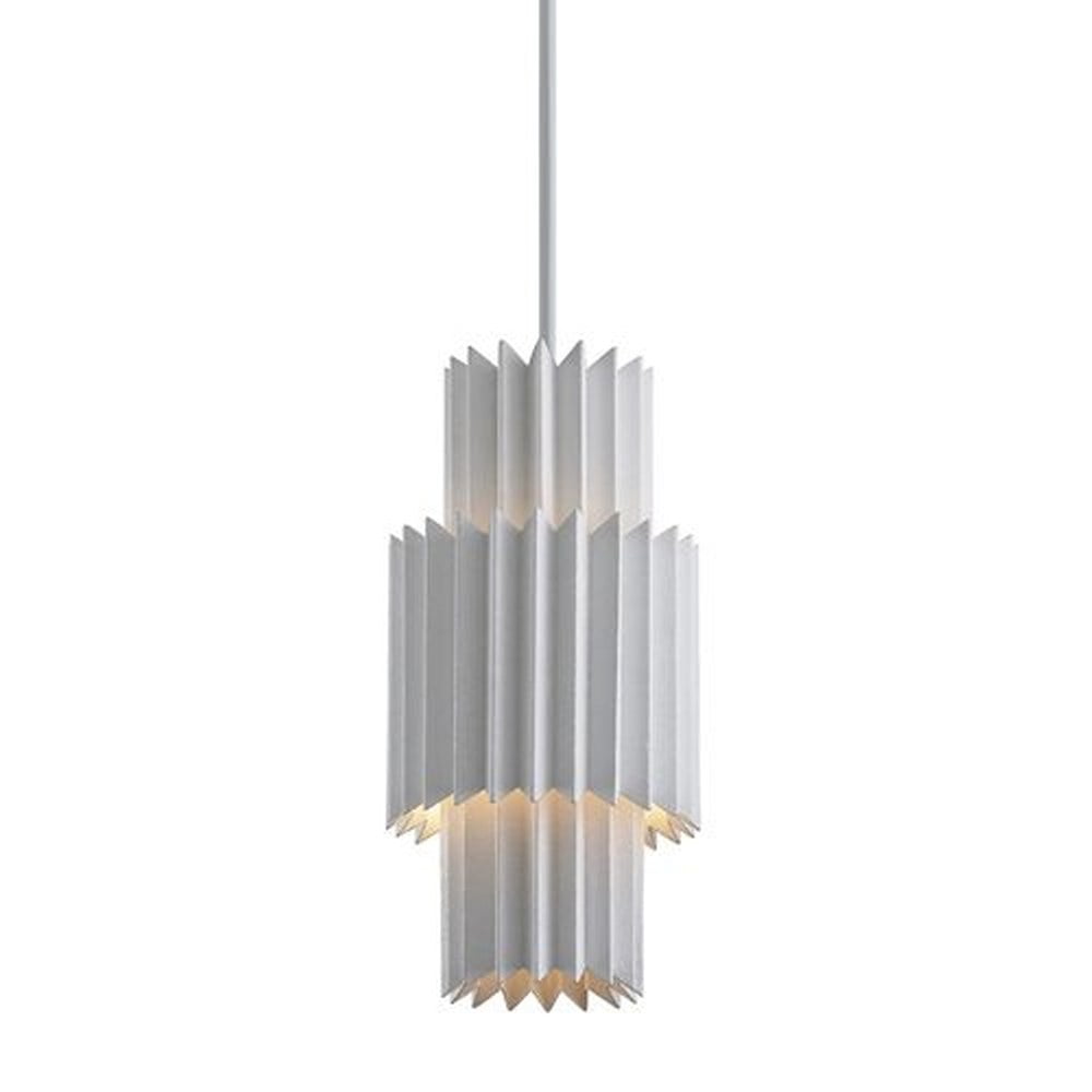 Moxy Sophisticated Gesso White Iron 1-Light Pendant