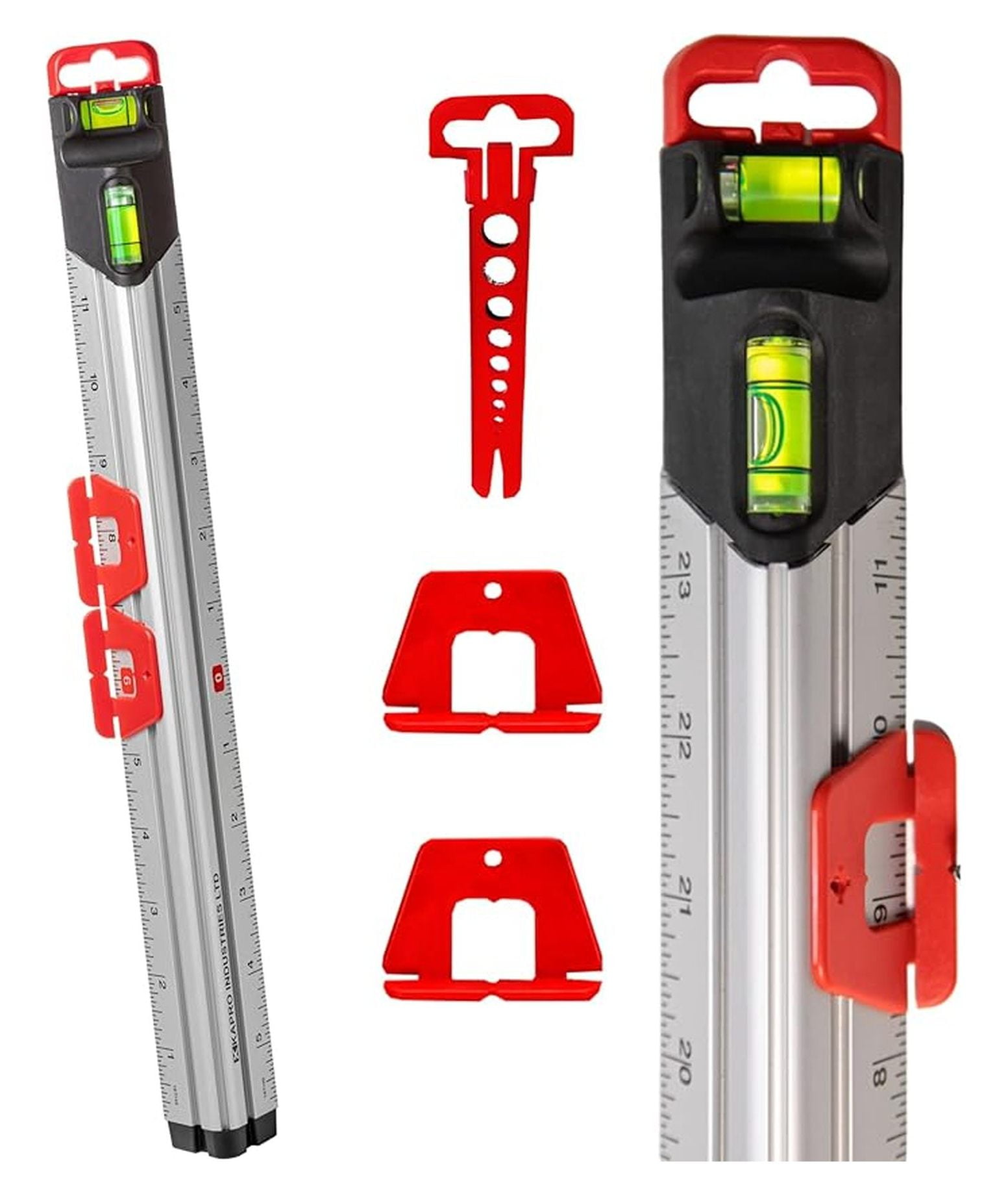 313 Measure Mate - Ultimate Home-Improvement Tool - With Level and Ruler - Features Sliding Markers and Knife - Includes Nail Gripper and Drill Bit Gauge - 12 Inch