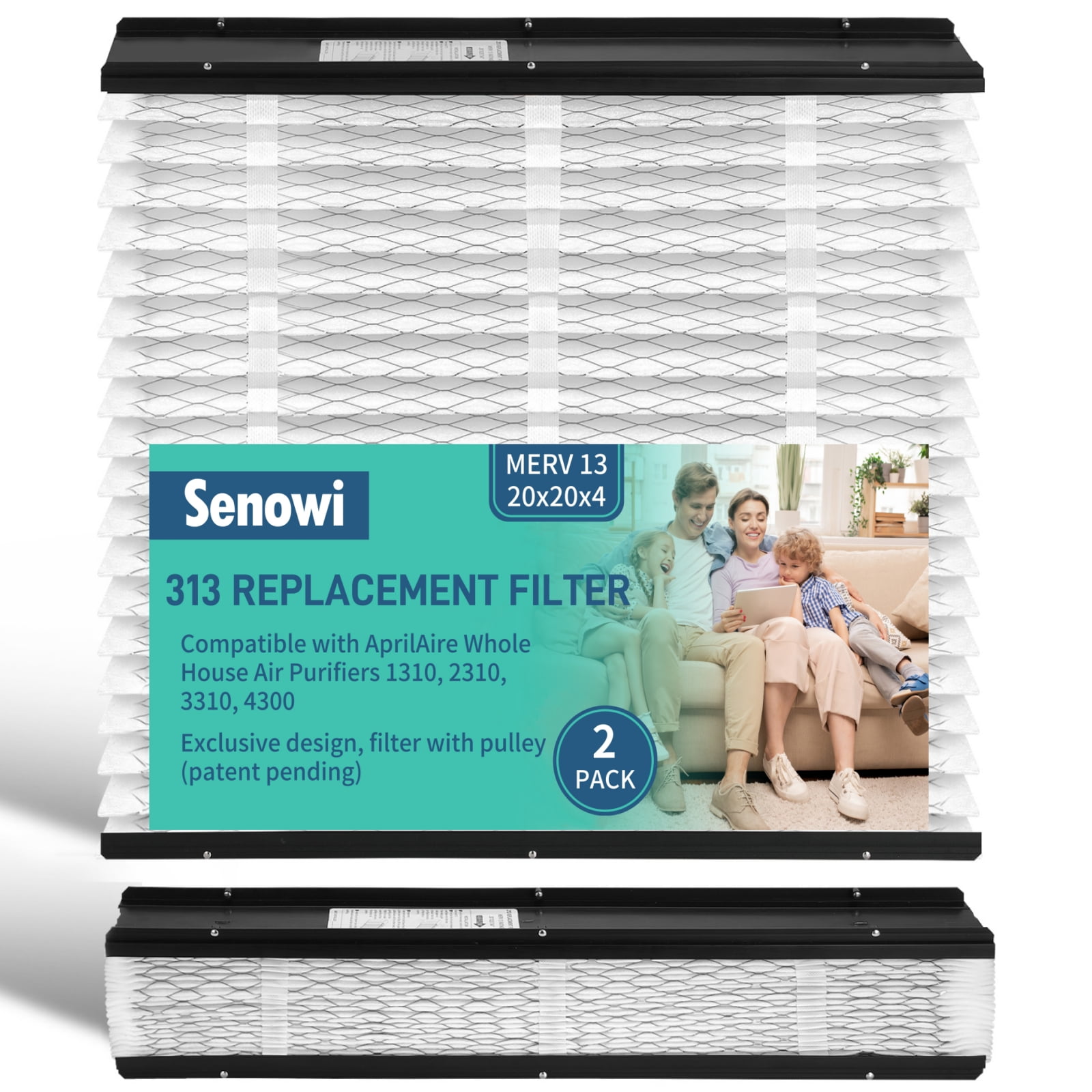 Aprilaire 313 Ersatzfilter – 2er Pack, MERV 13, Für Aprilaire Luftreiniger Modelle 1310, 2310, 3310