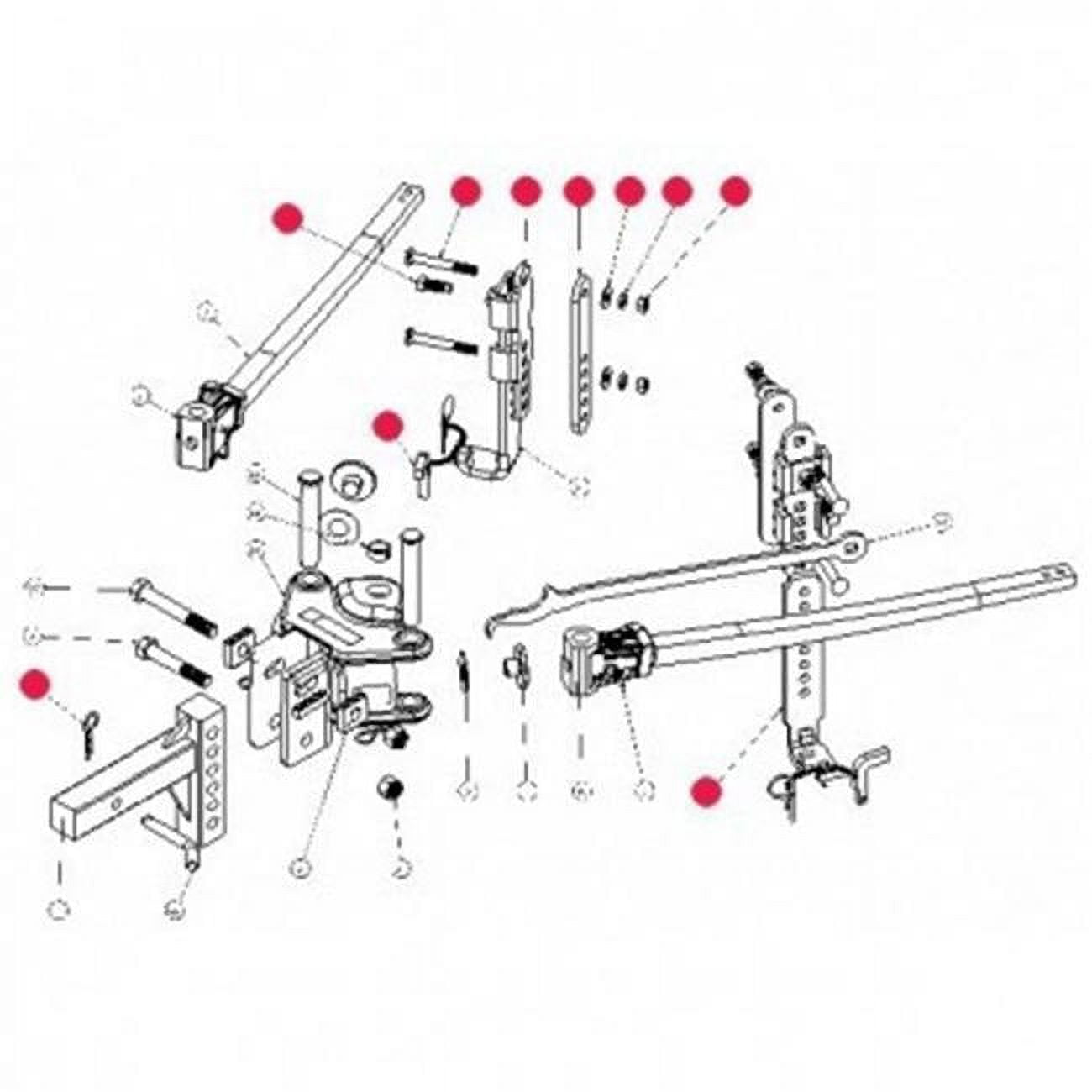 31394 Husky Towing Center Line Weight Distribution Hitch LH Spring Bar