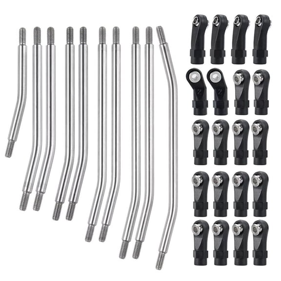 313mm RC Links Upper Lower Linkage Chassis Link Set with Plastic Rod Ends for 1/10 AXIAL SCX10 II 90046 RC Crawler Car