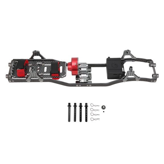 313mm Wheelbase Prefixal Gear Box Metal Chassis Frame for SCX10 1/10 Crawler Car
