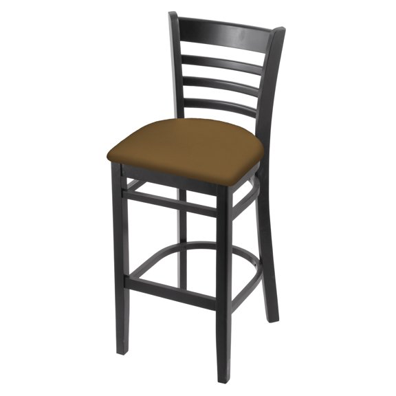 3140 30" Bar Stool with Black Finish and Canter Saddle Seat