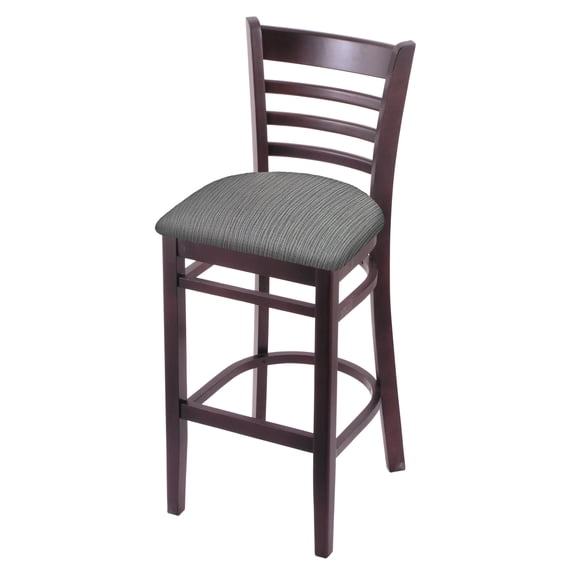 3140 30" Bar Stool with Dark Cherry Finish and Graph Alpine Seat