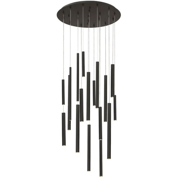31445-016 Eurofase Lighting Santana Chandelier 18 Light-Black Finish
