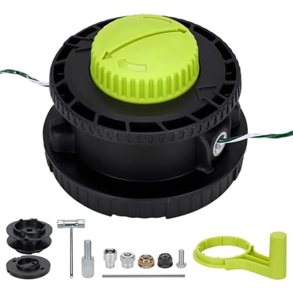 314608005 Trimmer Head for Ryobi Reel Easy+ Bump Feed Straight Shaft 40V RY15526 RY15527 RY15529 Ryobi Weed Eater-Weed Wacker Replacement Parts 12Pcs$$Tools