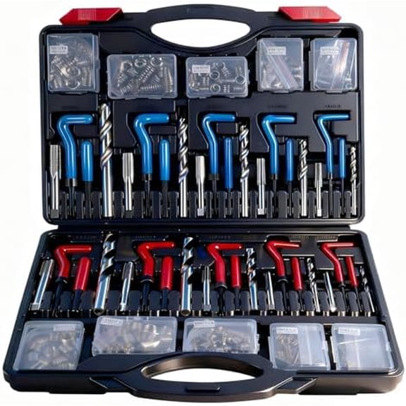 314Pcs Thread Repair Kit, Metric Helicoil Repair Kit with HSS Drill Bits Inserts Taps Break Off Tools: M5 M6 M8 M10 M12, SAE Helicoil Kit: 1/4" 5/16" 3/8" 7/16" 1/2"$$Electronics Accessories