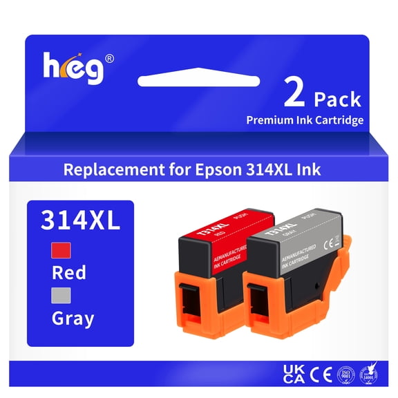314XL Ink Cartridge Replacement For 314 314xl ink Expression Photo HD XP-15000 Wide-format Printer Gray Red Ink(2 Pack)
