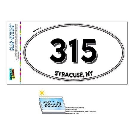 315 - Syracuse, NY - New York - Oval Area Code Sticker