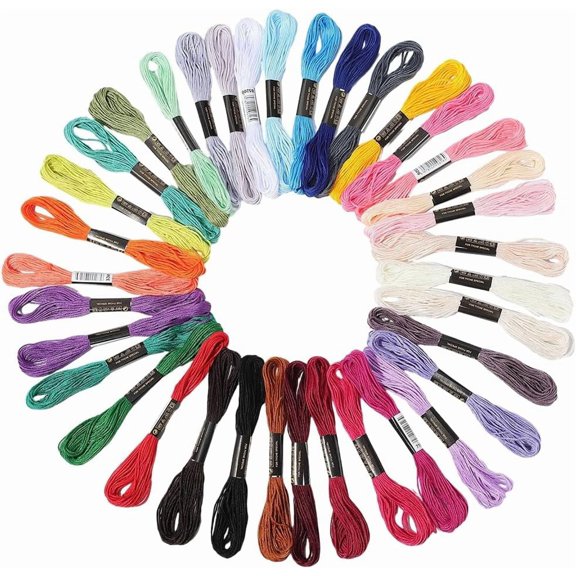315 Yards 36 Skeins Colorful Variegated Embroidery Floss Rainbow Color Gradient Stitch Thread Friendship Bracelets Yarn Threads String Bulk