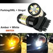 3156 3157 3057 4057 4157 T25 LED Turn Signal Light Bulb Plug&Play White/Amber Car Brake Light，Pack of 2