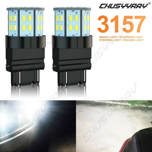 3156 3157 LED Backup Reverse Light Bulbs Upgrade Kit 6000K White 2x - for Chevy Blazer 1998-2005
