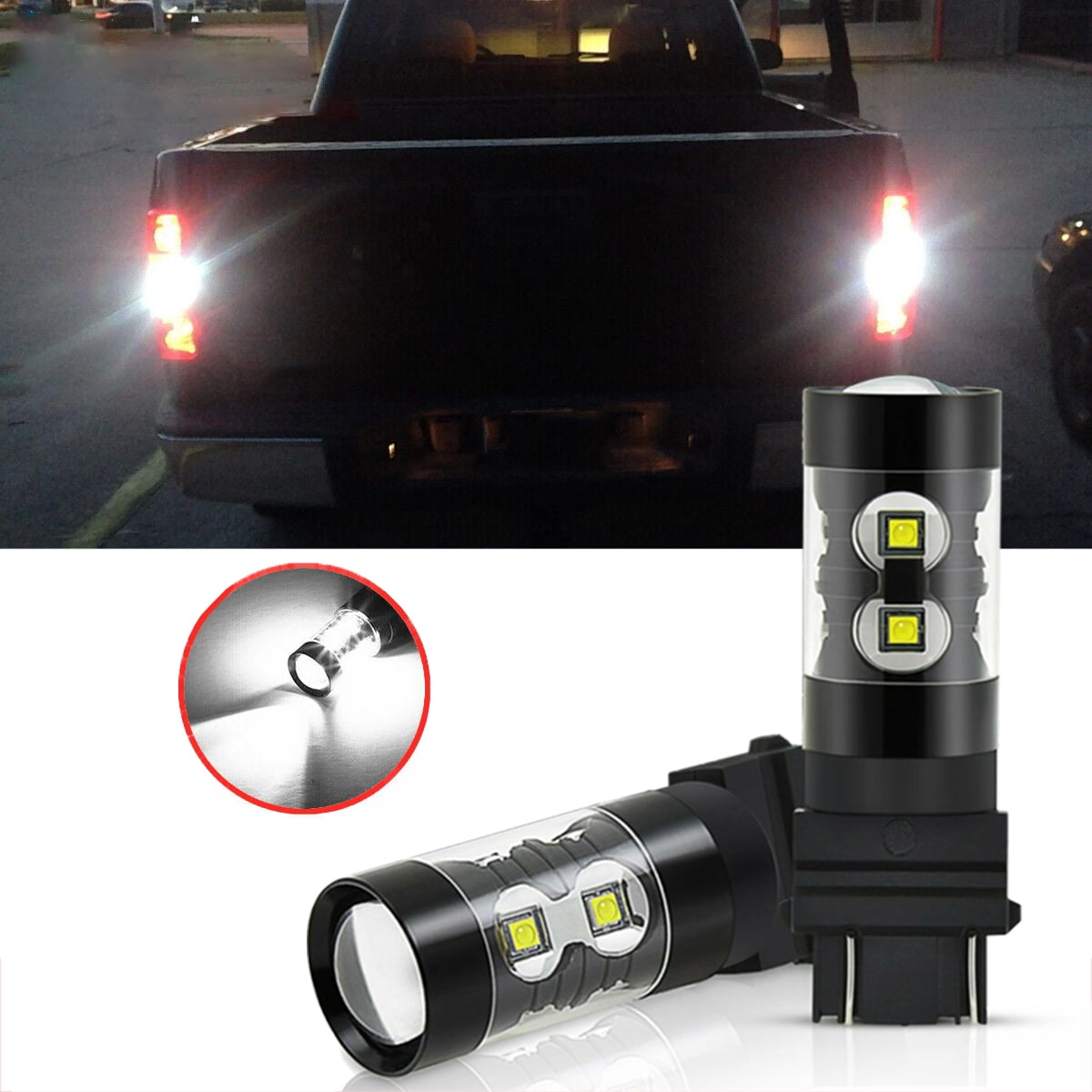 3157 3057 LED Backup Reverse Light Bulbs 6000K For Dodge Grand Caravan ...