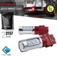 thumbnail image 1 of 3157 Red Stop Brake 2835 Flash Strobe Rear Alert Safety 12-LED Light Bulbs (3157, Red), 1 of 7