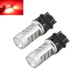 thumbnail image 1 of 3157 Red Stop Brake 2835 Flash Strobe Rear Alert Safety 33-LED Light Bulbs (3157, Red), 1 of 6